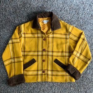 NY Jeans Yellow&Brown Plaid Jacket S